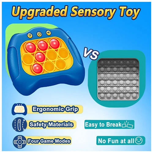 Pop Fidget Toy It Game, Push Bubble Stress Light-Up Toys, Pattern-Popping Game, Anti-Anxiety Autism Sensory Toy for Kids