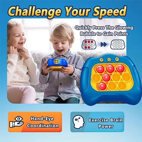 Pop Fidget Toy It Game, Push Bubble Stress Light-Up Toys, Pattern-Popping Game, Anti-Anxiety Autism Sensory Toy for Kids