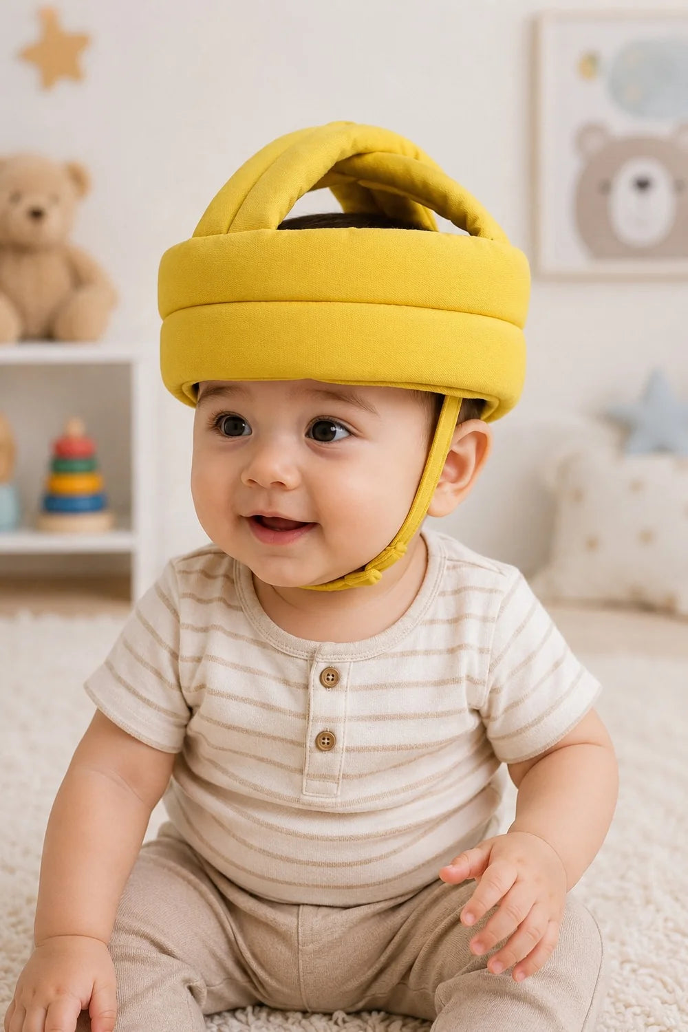 Baby Head Protector Infant Protective Harnesses Cap Adjustable Baby Helmet for Crawling Walking