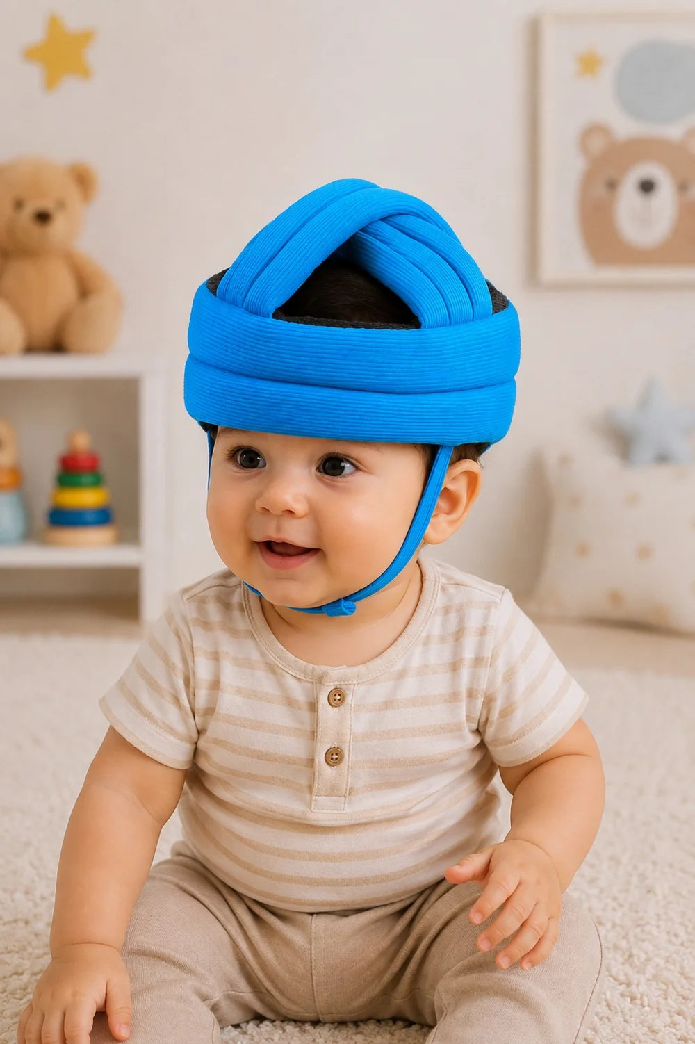 Baby Head Protector Infant Protective Harnesses Cap Adjustable Baby Helmet for Crawling Walking