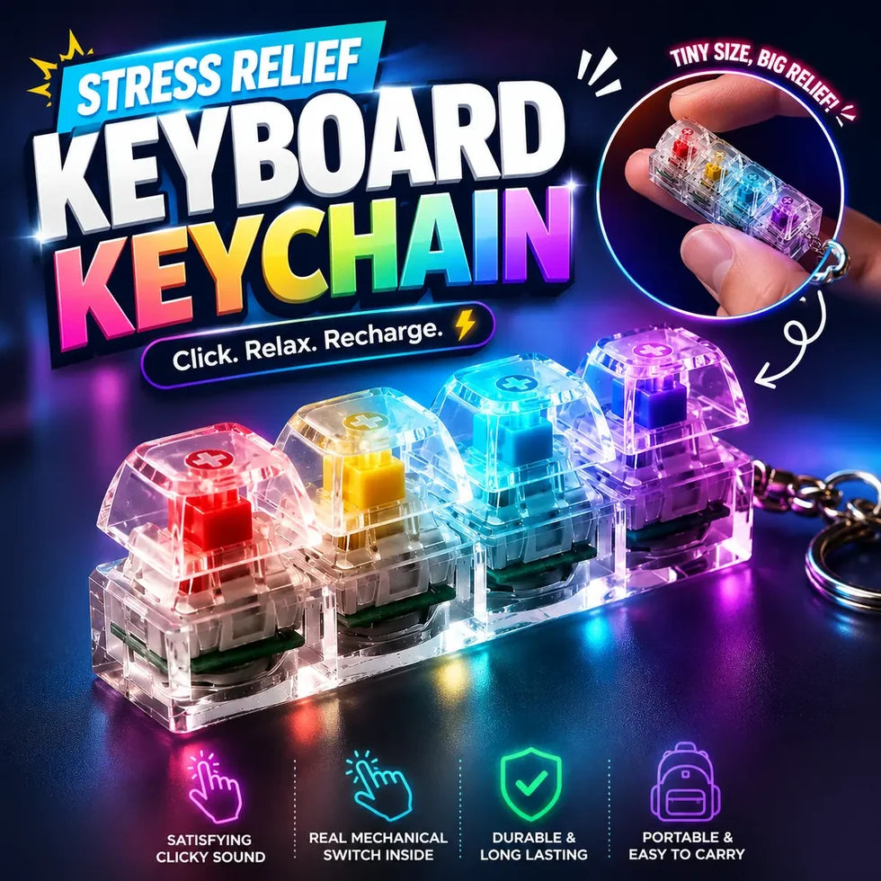 Mini Keyboard Fidget Keychain
