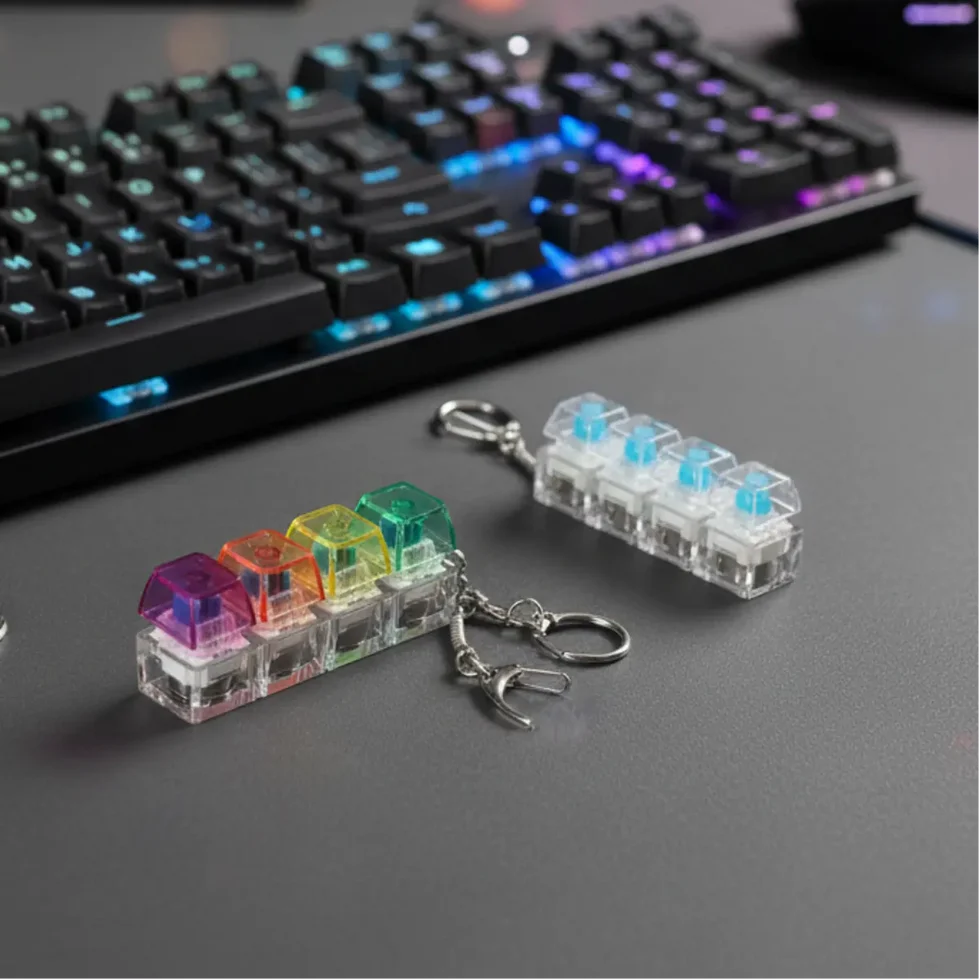 Mini Keyboard Fidget Keychain